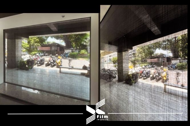 玻璃彩藝膜-窗飾貼膜-黑紗網717