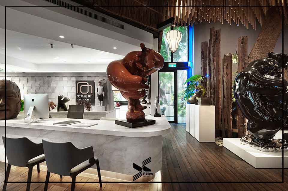 大雋藝廊2-櫃台/系統櫃貼膜-特奈軟片-大理石紋系列-PM003