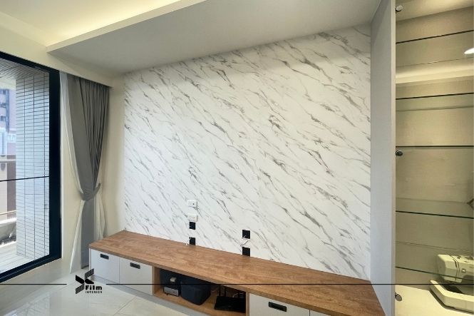 電視牆裝潢貼膜-特耐軟片-石紋NS814