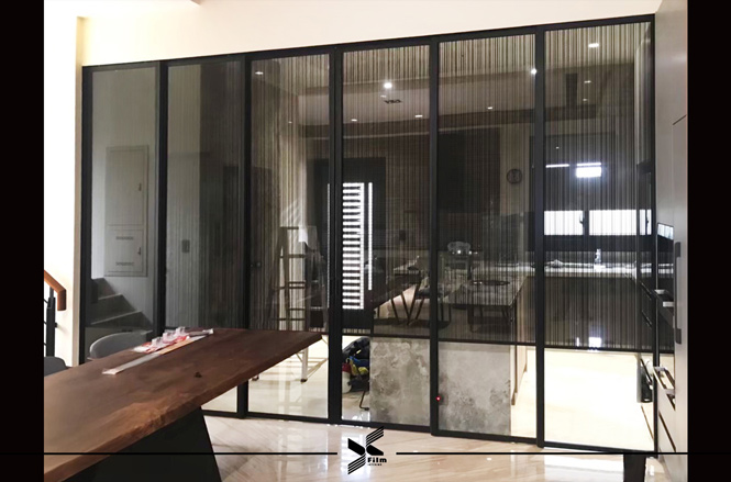 玻璃彩藝膜-窗飾貼膜-黑線條705