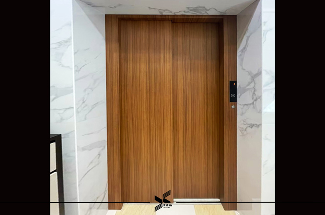 電梯門框裝潢貼膜-特耐波音軟片-木紋ZX118