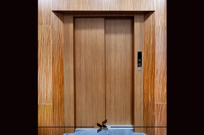 電梯門框裝潢貼膜-特耐波音軟片-木紋KW135