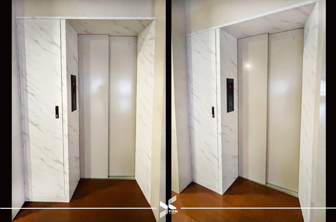 電梯門框裝潢貼膜-特耐波音軟片-石紋NS814