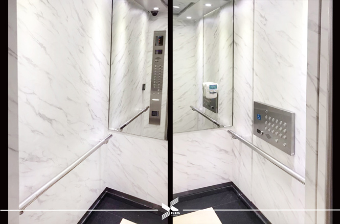 電梯門框裝潢貼膜-特耐波音軟片-石紋NS814