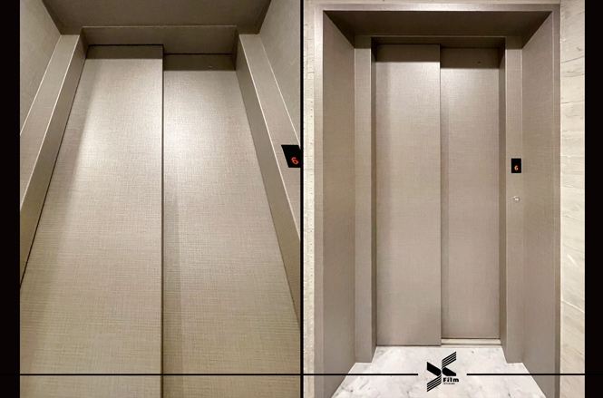 電梯門框裝潢貼膜-特耐波音軟片-織紋NS821