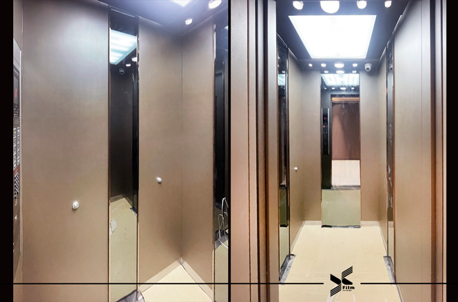 電梯門框裝潢貼膜-特耐波音軟片-金屬PM971