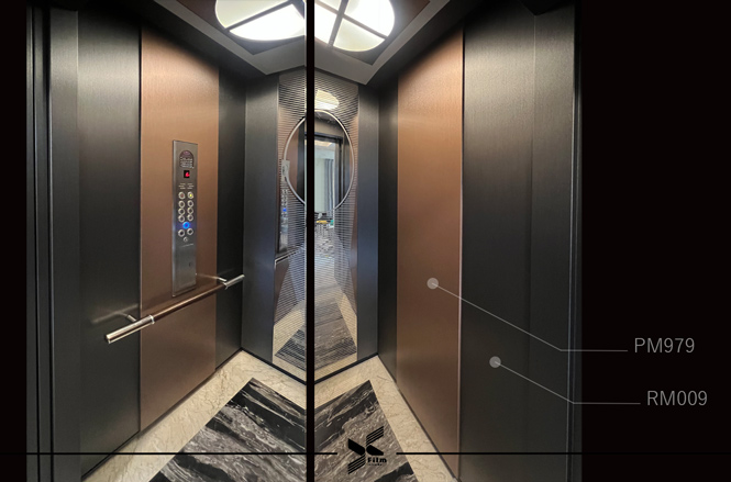 電梯門框裝潢貼膜-特耐波音軟片-金屬PM979/RM009