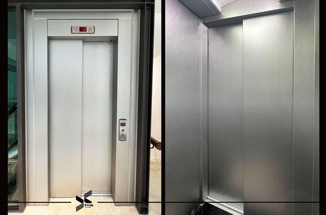 電梯門框裝潢貼膜-特耐波音軟片-金屬PM982