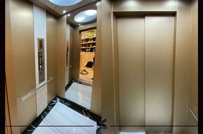 電梯門框裝潢貼膜-特耐波音軟片-金屬RM007