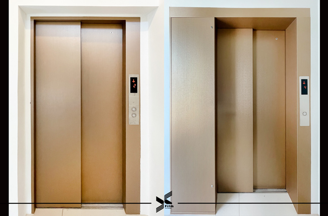電梯門框裝潢貼膜-特耐波音軟片-金屬RM007