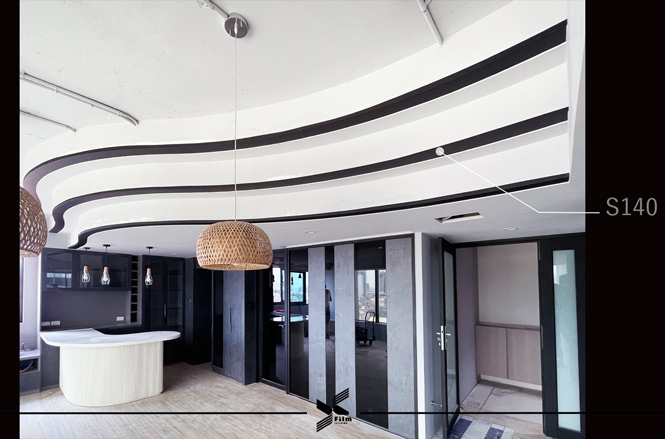 造型天花板裝潢貼膜-特耐軟片-單色S140