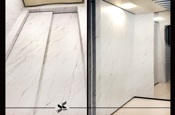 電梯門框裝潢貼膜-特耐波音軟片-石紋ST677