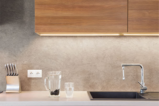 空間設計/廚房牆壁裝潢-特耐波音軟片-石紋貼膜